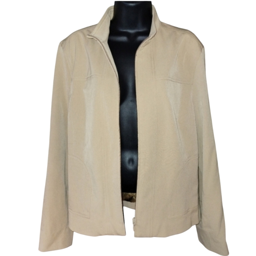 The Limited Stretch Zip Front Jacket Great condition large, Tan